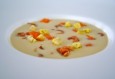 Vissoep met gerookte zalm