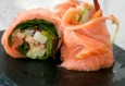 Zalmrolletje een voorgerecht met zalm