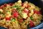 Farfalle met zalm curry