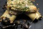 Prei risotto met zwarte trompet paddestoelen