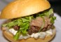 Hamburger met uien- baconpuree