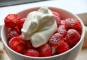 Aardbeien met chantilly room