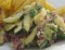 Courgette met rode ui