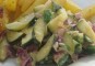 Courgette met rode ui