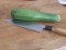Courgette halve schijfjes snijden