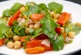 Kikkererwten salade met waterkers