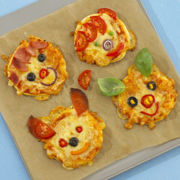 Recept voor pizzagezichtjes