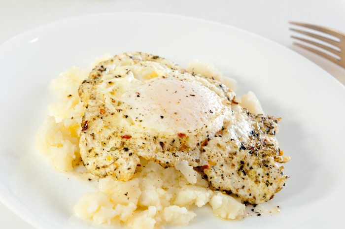 Aardappelpuree met eieren