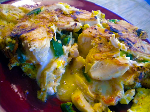 Omelet met kip