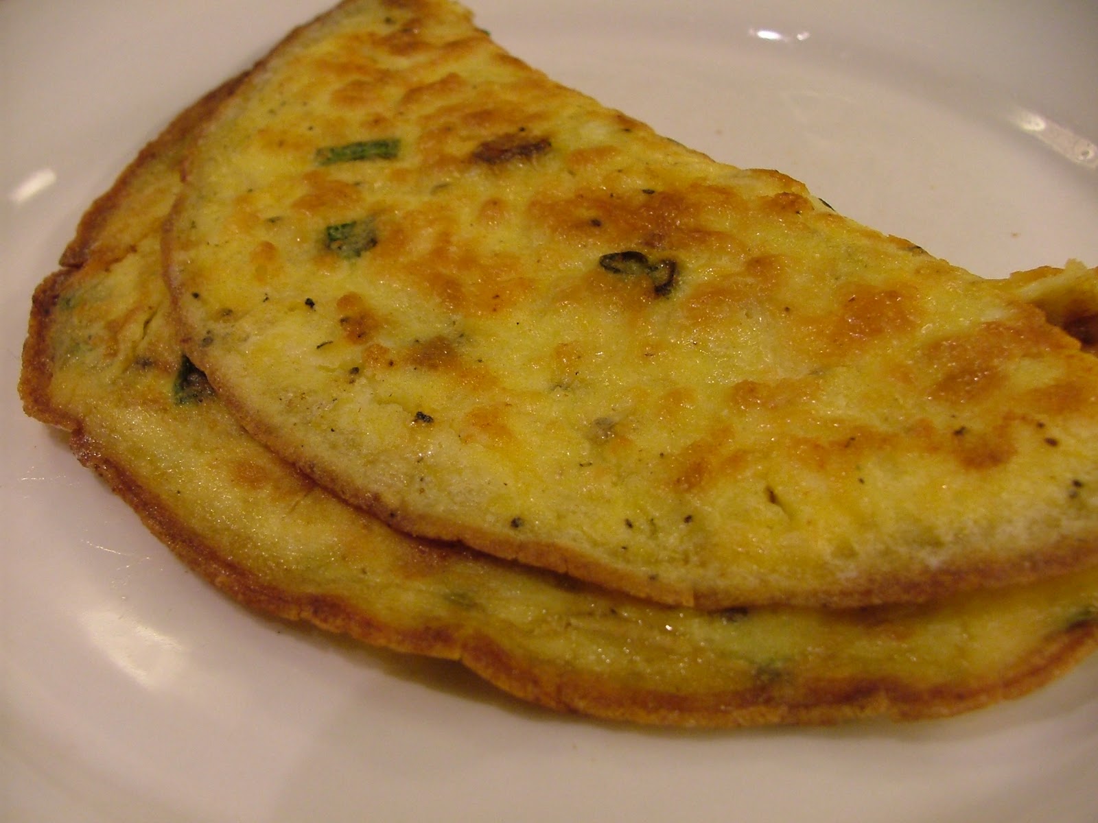 Snelle omelet met ui en kaas