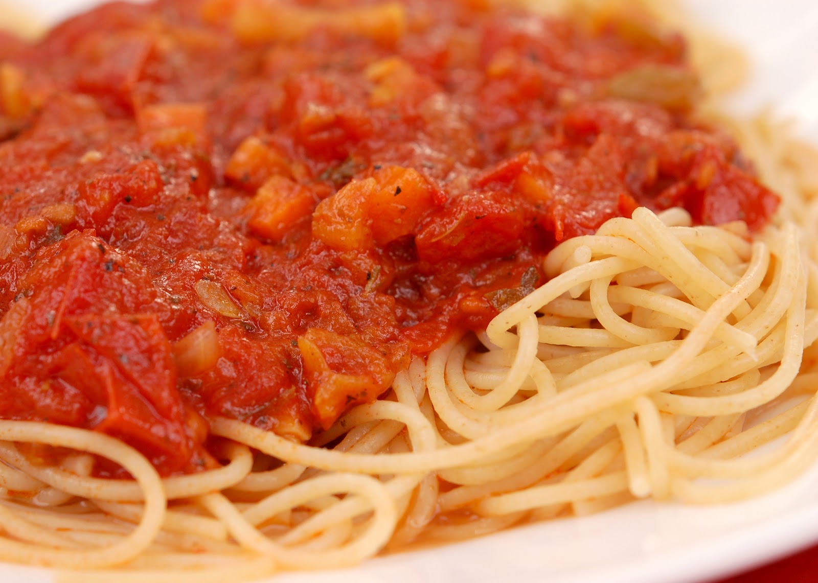 Spaghetti met groentesaus