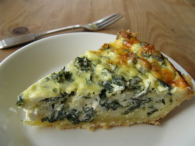 Spinazie-feta taart