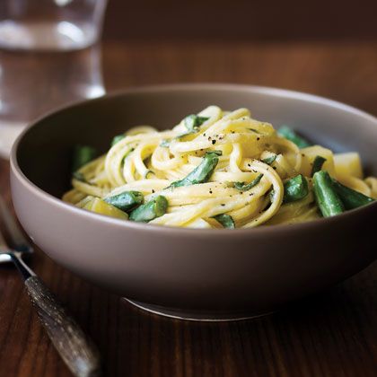 Tagliatelle met boursin- champignonsaus