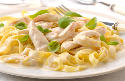 Tagliatelle met romige kipreepjes