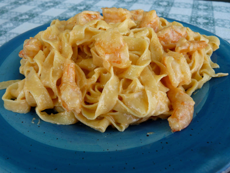 Tagliatelle-verde-met-scampisaus - Kookse.tv