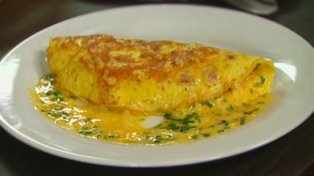 Omelet met ham en tomaat