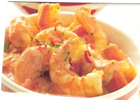 Scampi in roomsaus